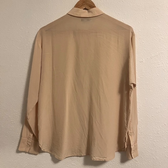 Madewell silk top size M - light straw color - Picture 2 of 10